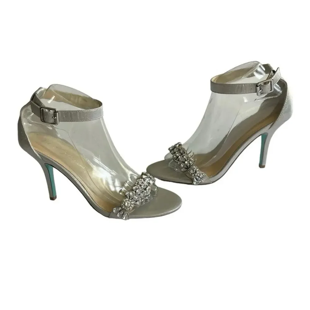 Betsey Johnson Erin jewel embellished high heel sandals for Macy's - Picture 4 of 10